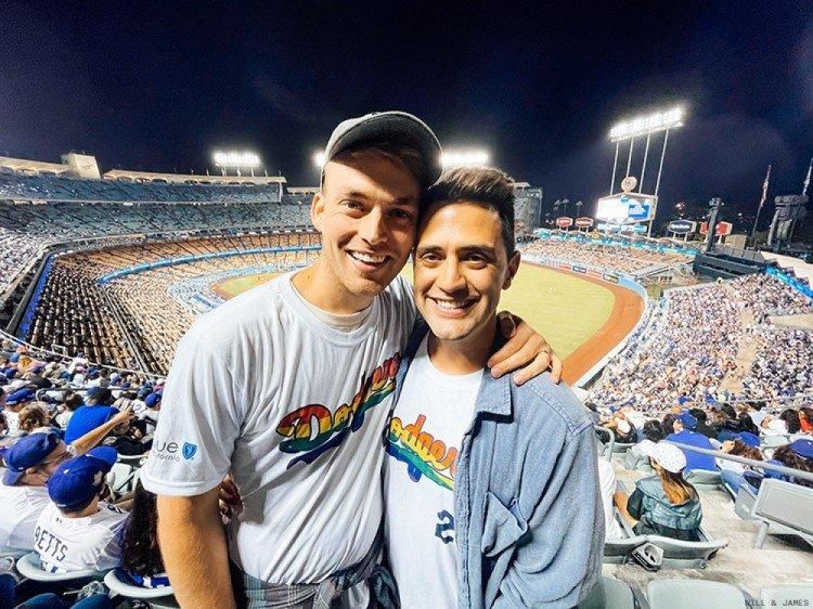 Will and James at Dodgers Stadium