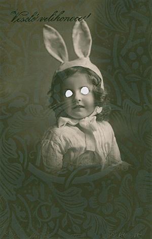 Ghost-written (Bunny Girl), altered silkscreened pigment prints, 17 x 21