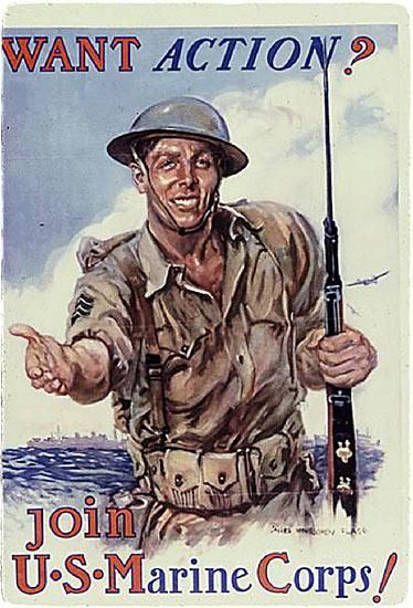 Flagg Marine recruitment poster