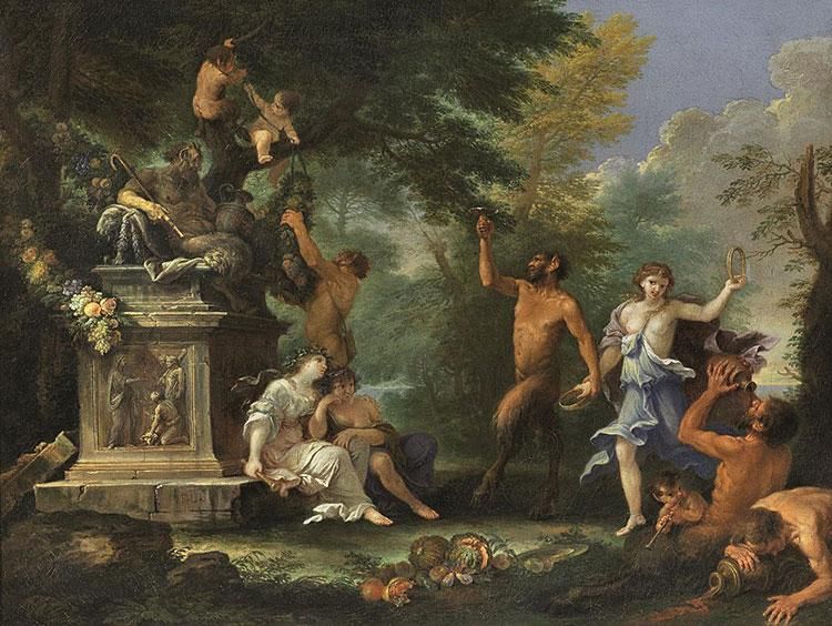 Filippo Lauri (Rome, 1623 – 1694), Homage to Pan, 1680