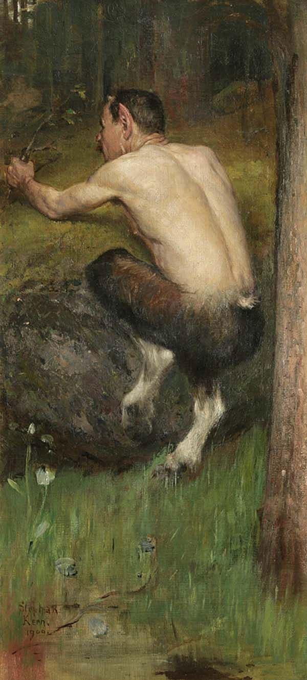Stephan Kern, Faunus im Wald, 1900