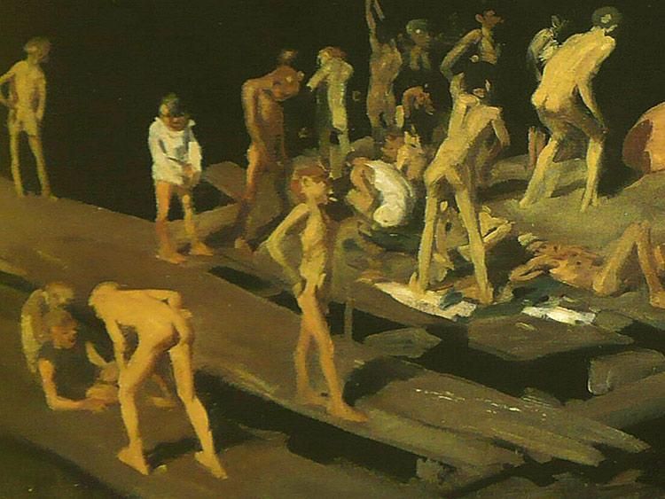 George Bellows, Forty-two Kids, 1907, detail