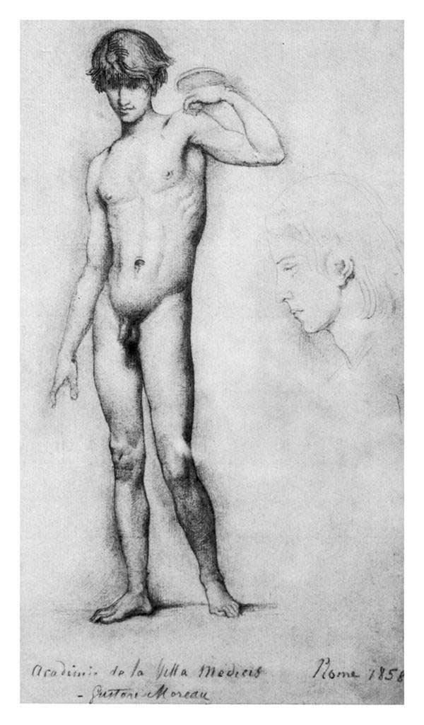 Gustave Moreau, Study of a nude model, 1858