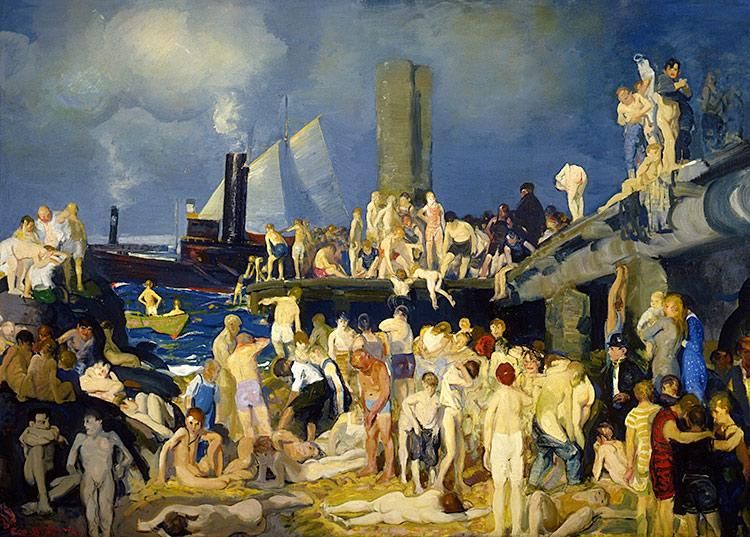 George Bellows, Riverfront No. 1, 1915