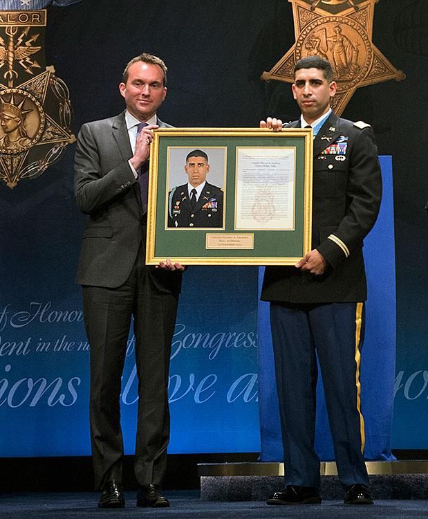With Medal of Honor recipient Florent Groberg