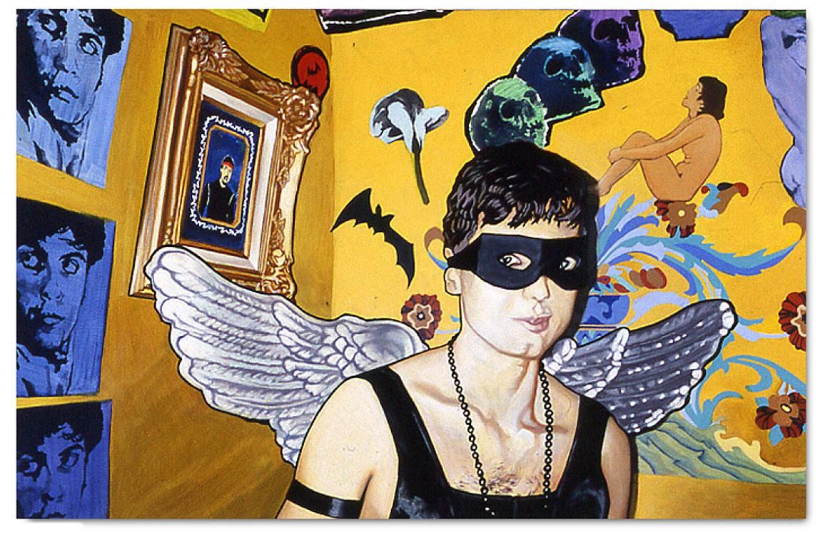 Joey Terrill, “Oscar/Ernesto”, 1993. Acrylic on canvas , 24 x 18 in.