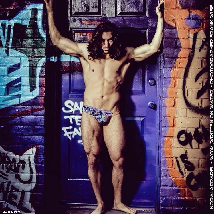 The NoRal Apparel Open Sided Graffiti Brief. Photography: Digital Obsession. Model: Matt