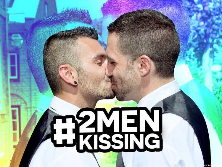 34. Kissing.