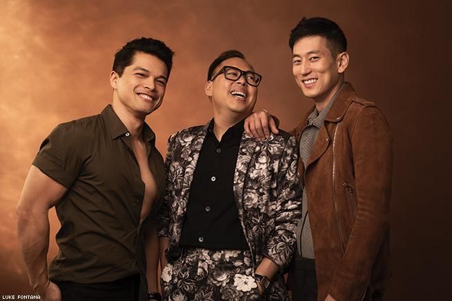 Vincent Rodriguez, Nico Santos, and Jake Choi photographed by Luke Fontana