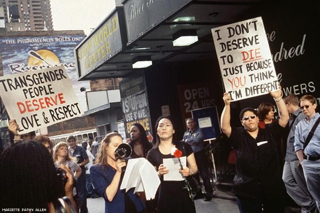 Mariette Pathy Allen, Demonstration over the murder of Amanda Milan, 2000. Courtesy of the artist.