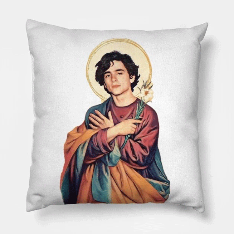 Timothee Chalamet Saint/God Pillow
