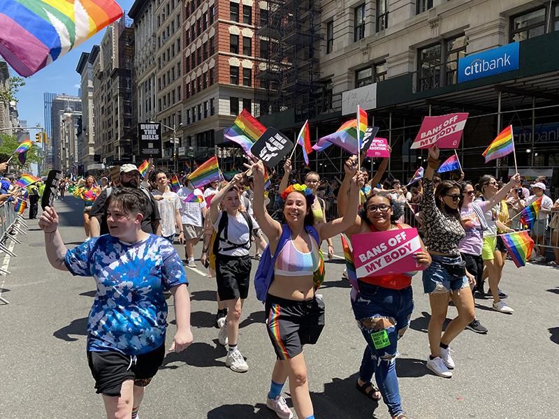 Marching with Planned Parenthood at the NYC LGBTQ+ Pride March on June 26, 2022