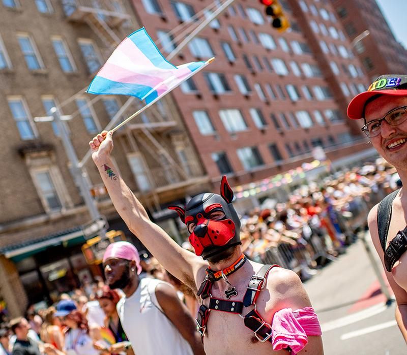 Parade participants at the New York City Pride March on June 26, 2022