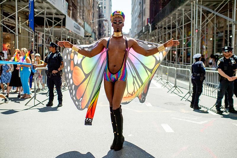 Parade participant during the New York City Pride March on June 26, 2022