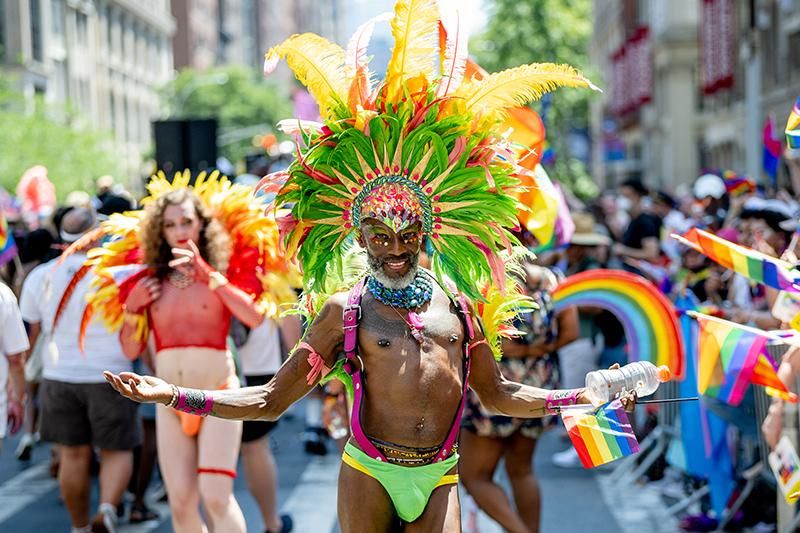 A marcher at the New York City Pride Parade on June 26, 2022