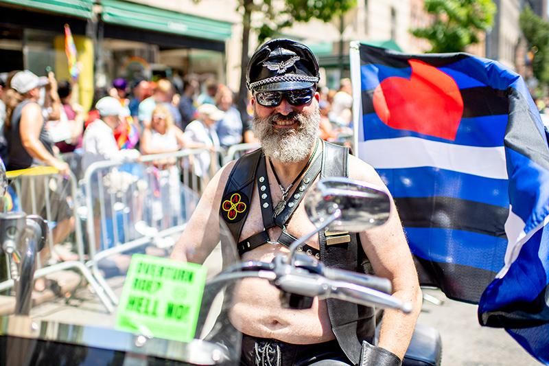 A motorcyclist attends the New York City Pride Parade on June 26, 2022
