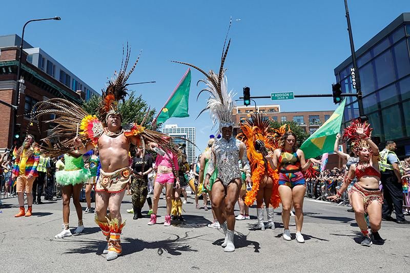 Performers in the 51st LGBTQ Pride Parade in Chicago, Illinois, on June 26, 2022
